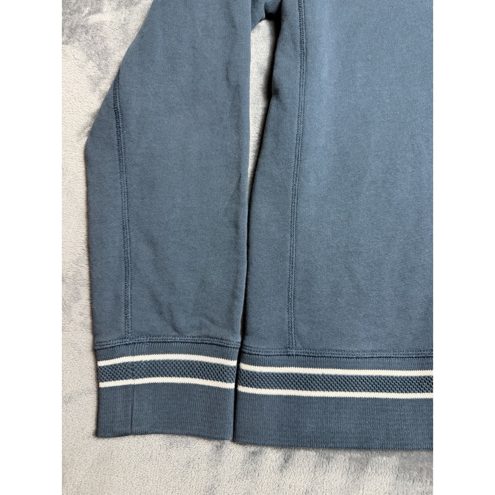 Mr. P Contrast Teal Crewneck Cotton Pullover Sweater Sweatshirt Large